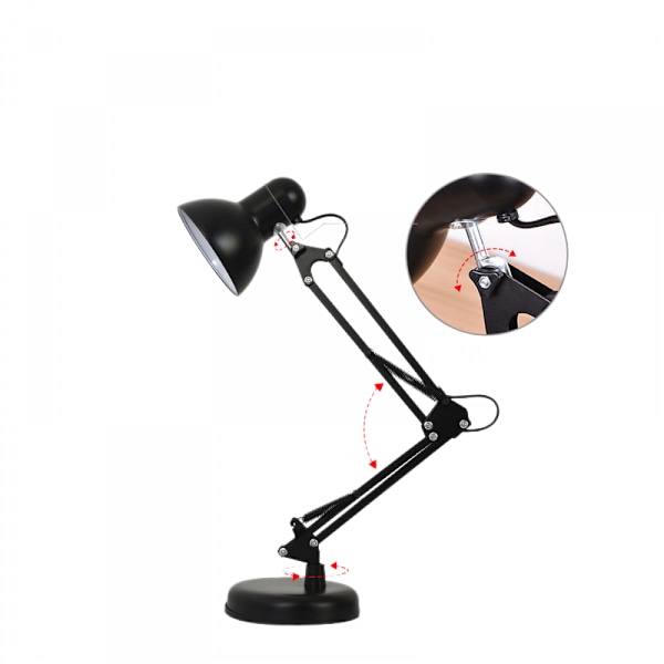 Tung bas topp rörlig fjäderbalanserad svängarm skrivbordslampa,