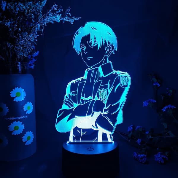Attack on Titan 3D Anime Lamppu Yö Levi Ackerman Illuusio N