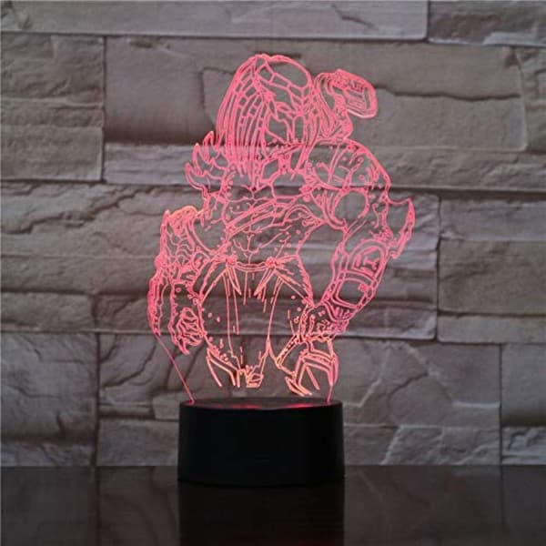 Predator 3D Lampe Led Skiftende Natlamper Visuel Illusion 7