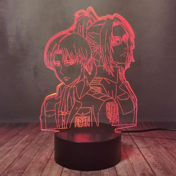 Anime 3D Lampe Hange Zoe Nattlys LED Levi Ackerman Hjem D