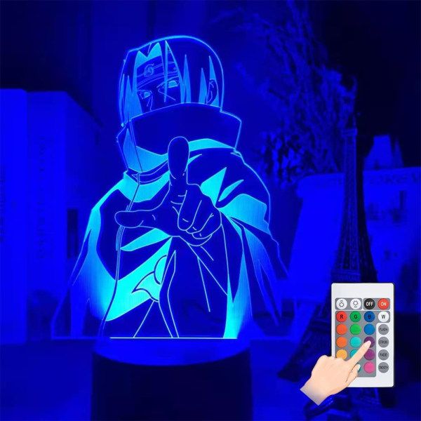 Anime LED-nattlampa, 7 färger USB-laddning 3D Touch Illusi