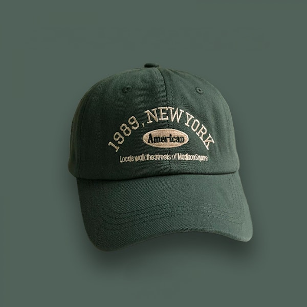 Brev broderad hatt justerbar basebollkeps Black