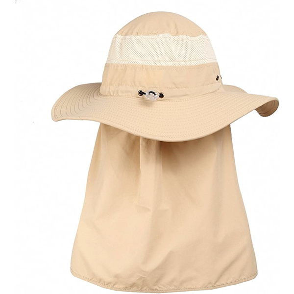 Fashion Sommar Utomhus Solskydd Fiskekeps Hals Ansikte D
