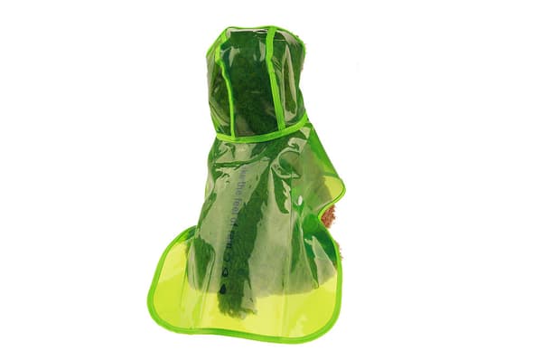 Regnfrakk til kjæledyr med hette, gjenbrukbar regnfrakk i plast til valper