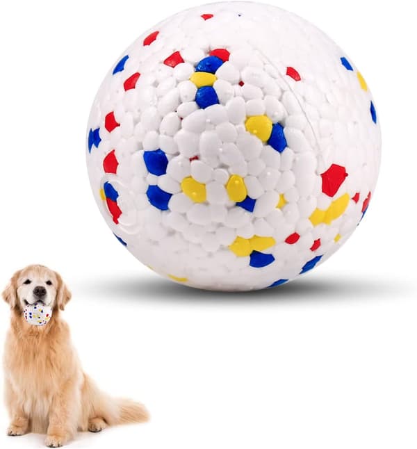 Dotpet Hundeleke Ball, Interaktiv Elastisk Hundeball, Slitesterk D
