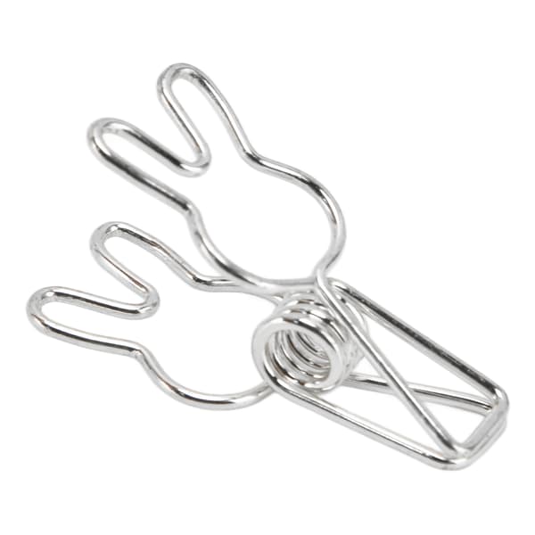 20 stk klips Multipurpose Multifunction Elektroplettering Hul Metall Binder Sterk FjærklipsSølv