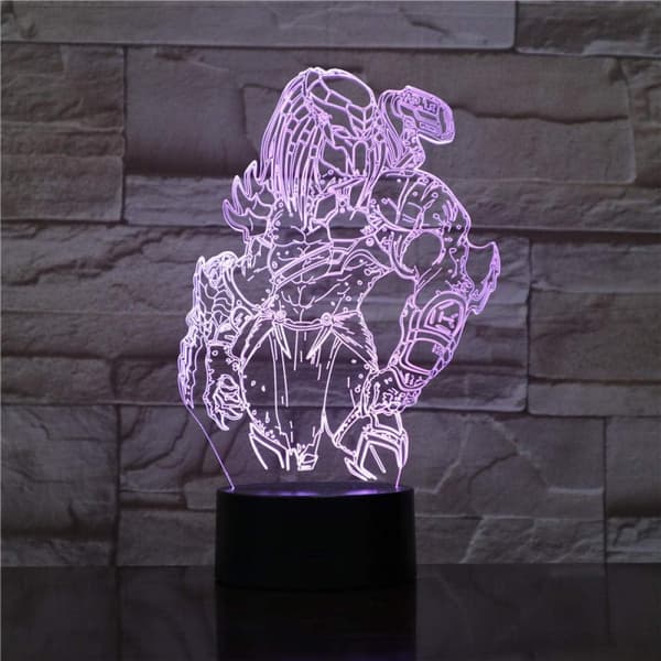 3D Illusjon Nattlys Bordlampe Predator 3D Lampe LED Natt