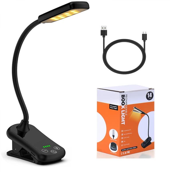 LED Mini Boklampe for Lesing i Sengen, Clip-On Leselys