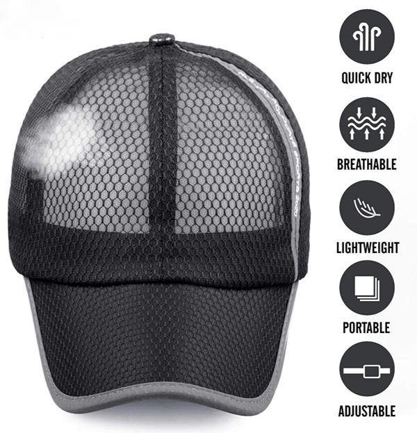 Unisex pustende full mesh baseballcaps Hurtigtørkende løping h E