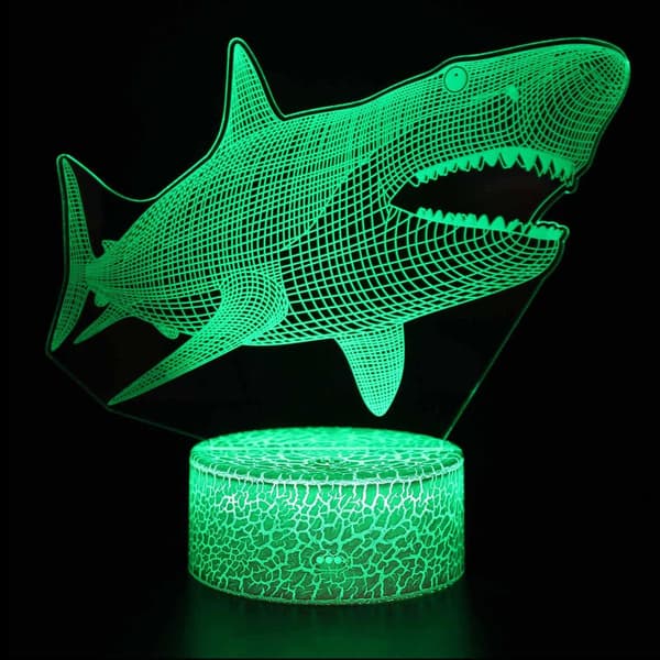 Natlampe til Børn, 3D Visualisering 7 Farver + 16 Farveskift Optisk Illusion Led Berøringsfølsom Lampe