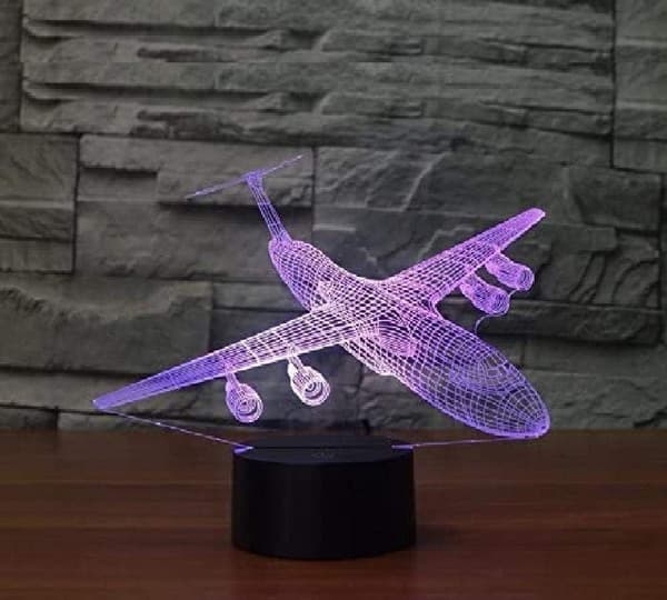 3D Abstrakt Fly Fly Airbus Nattlys Berøringsbryter 7
