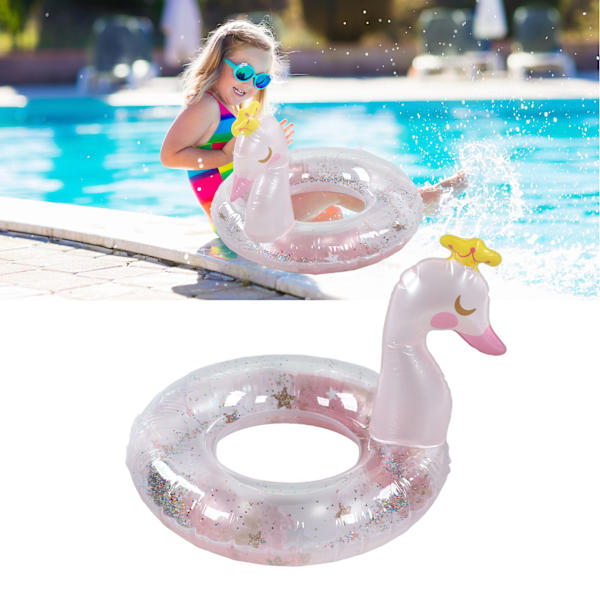 Uppblåsbar simring med paljetter förtjockad PVC barn pool flytring sommar strandleksak