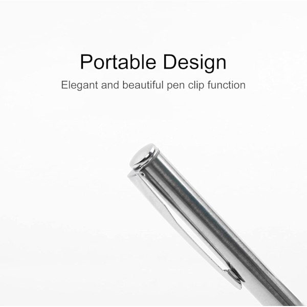 Pocket Pointer Presentation Pointer 2 i 1 Kulspetspenna Pointer för Optometri Rostfritt Stål Utdragbar Teleskopisk Retraktil Pointer för Lärare