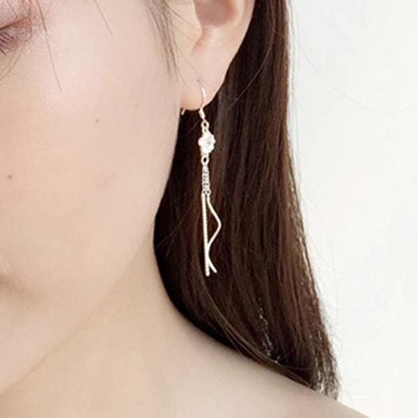 Sakura Lång Länk Tassels Halsband Drop Dangle Fisk