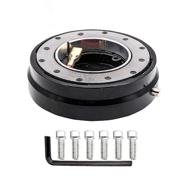 Snabbkopplingsratt Kit Universellt Racing Ratt Snabbkoppling Booster - Svart (En Del)