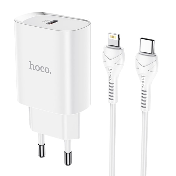 hoco. N14 enkelport PD20W laddare europeisk typ-c port sui