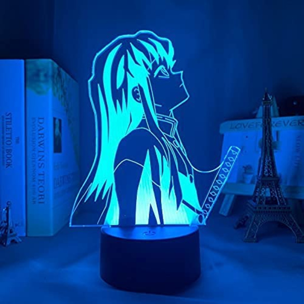 Demon Slayer Kamado Nezuko 3D Illusionslampa, Kreativ 3D Japansk Animelampa - Perfekt Present för Hemmet