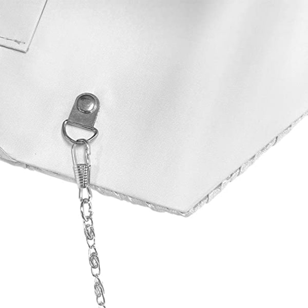 AVEKI Damkvällsväskor Bröllopshandväska Handväska, Silver