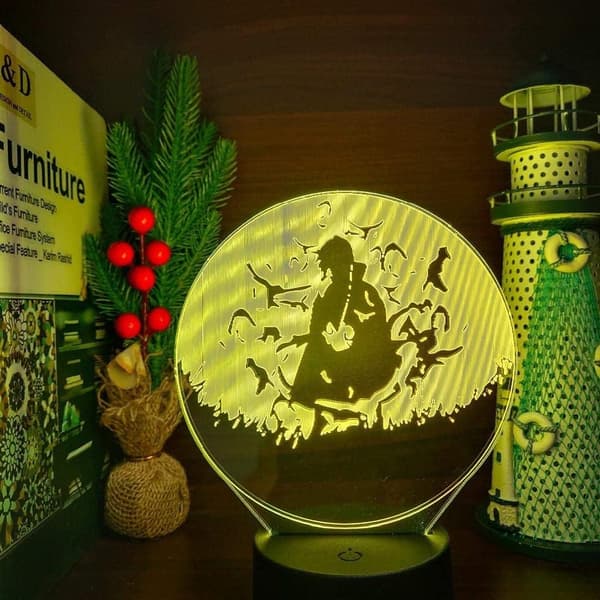 Naruto Lampe Ting Natlys LED Bord Illusionslampe Hjem D
