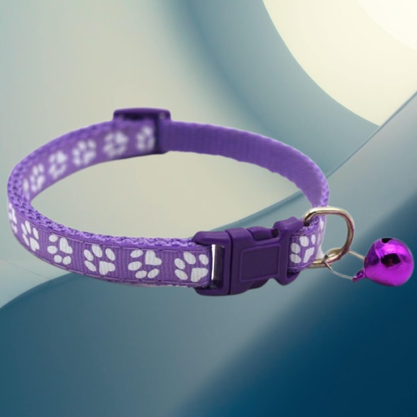 Hundhalsband Andas Nylon Pet Halsband Justerbar Liten och Purple