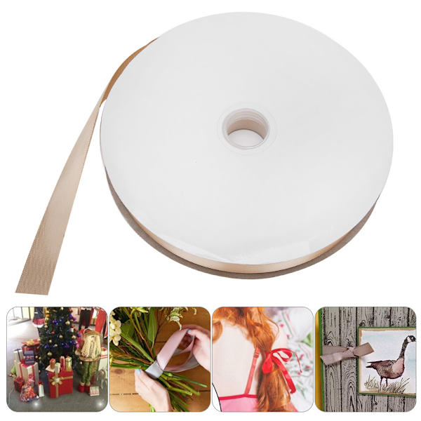 Satinbånd Polyester Jul Bryllup Fødselsdag Gaveindpakning Dekoration 2cm Bredde 100 Yard