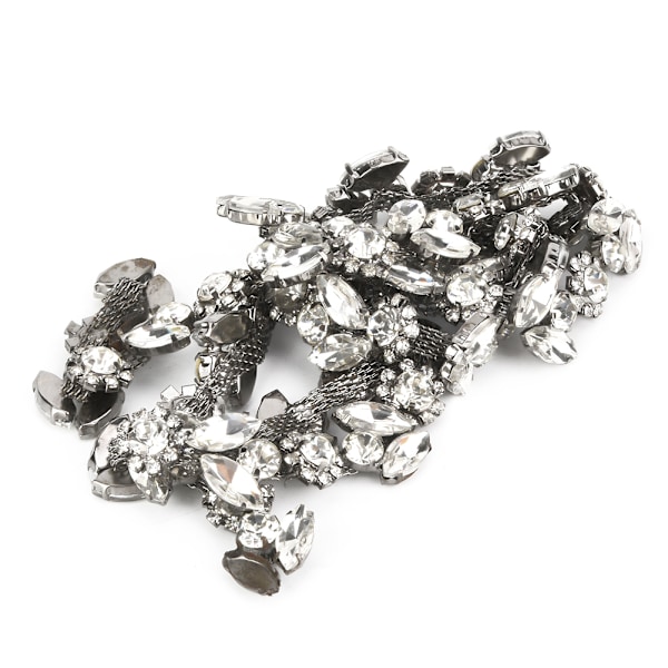 1 Yard Rhinestones Band Kristall Glas Borr Kedja Trim DIY Dekor Kläder Tillbehör (#1)
