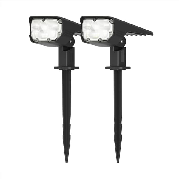 LED Solar Utendørslys, [2 Pakning] IPX7 Vanntett Landskap