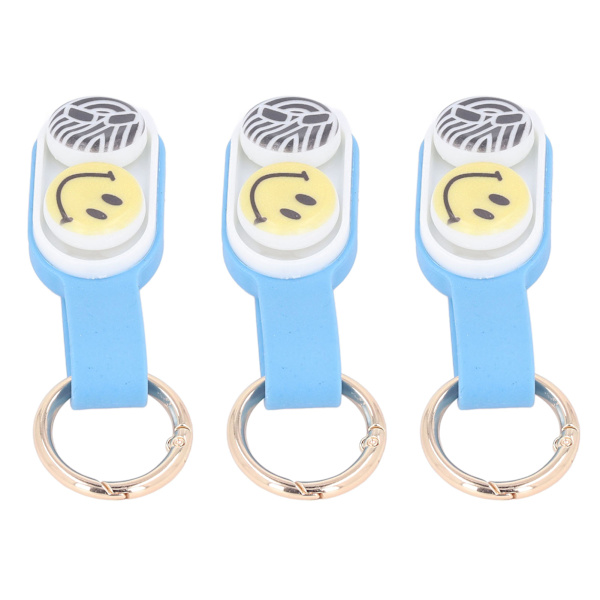 3 st Puck Fidget Blå Luktfri Silikon Stressavlastning Stark Magnet Trick Magnet Fidget Toy för Barn Vuxna
