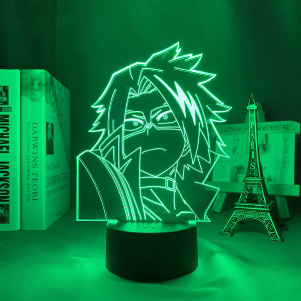 3D Illusionslampa Nattlampa Denki Kaminari LED Nattlampa Anime My Hero Academia Lampa för Barnrumsdekoration Denki Kaminari 3D Lampa Födelsedagspresent M