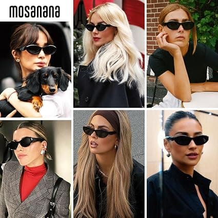 Ovalformade Cat Eye-solglasögon för Kvinnor Retro