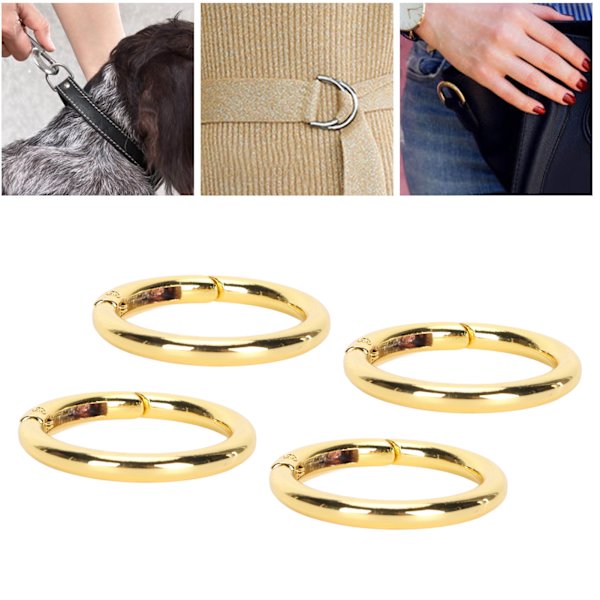 20 st fjäder O-ringar 1,61 tum diameter 0,2 tum tjock stark koppar kompakt fjäderspännen för nyckelring halsband smycken DIY guld färg