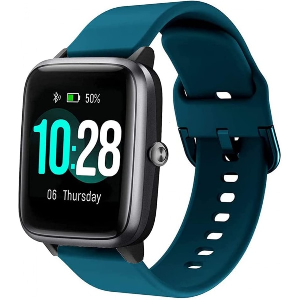 Armband för band som är kompatibla med 19 mm ID205L Veryfitpro Smartwatch, Snabbspänne Mjuk Silikon Färgfast Mönstertryckt Blommigt Ersättningsband för ID205L