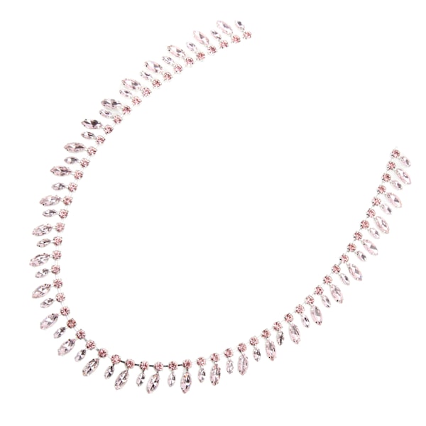 2,3 cm leveä strassiketju 1 jaardia hopea pohja hieno viimeistely superkimalteleva DIY-askarteluketju kangasPink