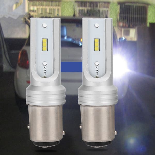 2 st 1157 72W 8000K Stoppbromsljus Vit Ljus med Dekoder 12-24V Universal
