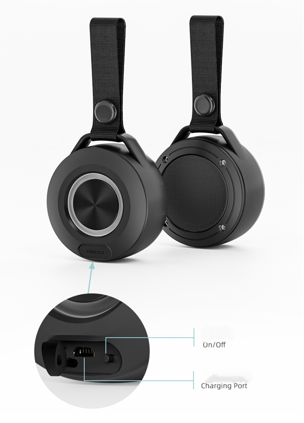 Ipx4 Vanntett Høyttaler, Bluetooth Dusjhøyttaler 5.0, Rgb