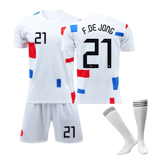 22 Alankomaat Home World Cup White Jersey Set Kids Adults，S