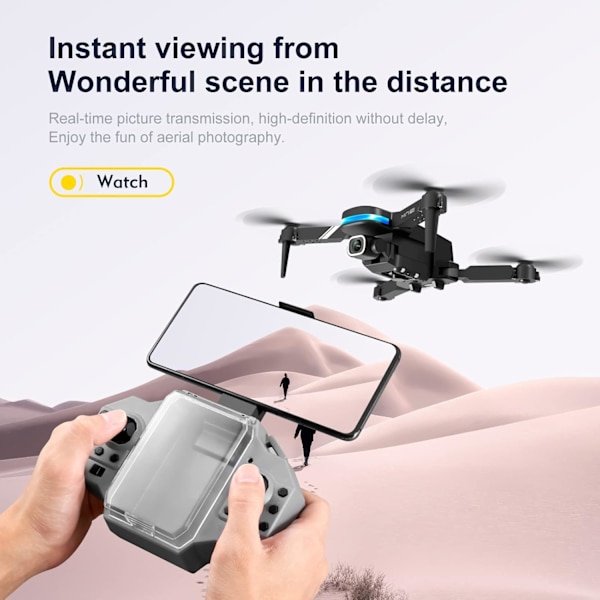 JTBBKing AE80 Drone med kamera Drone Voksen Barn Drone 1080P Drone med kamera Live Video FPV Helikopter Høydehold