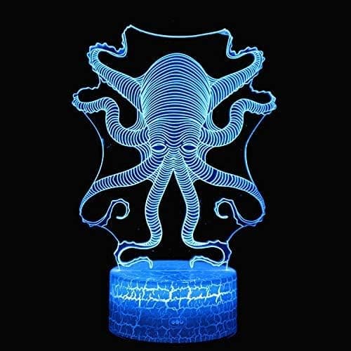 3D Optisk Illusionslampe LED Natlys, 16 Farver Gradvis C