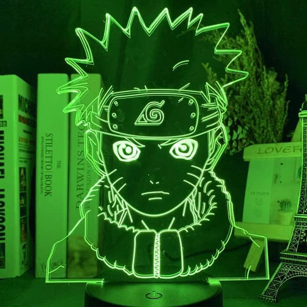 Naruto Kakashi Uchiha Sasuke 3D Illusjon Nattlys Lampe Sm