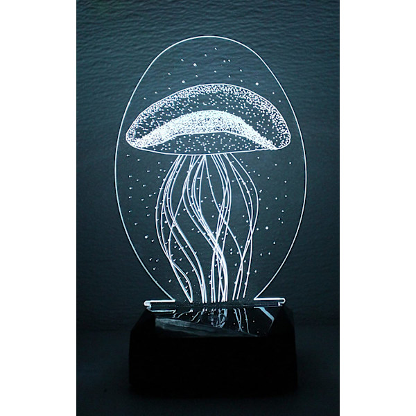 3D Natlampe 9'' Lampe Touch-Switch LED 7 Farver Dekor/Indo