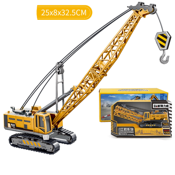 Alloy Engineering Vehicle Simulation Excavator Crane Transp