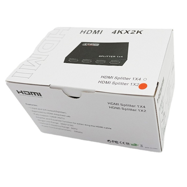 HDMI høyoppløselig splitter 1 inn 4 ut en punkt fire deler støtter 1080P 3D byttedeler
