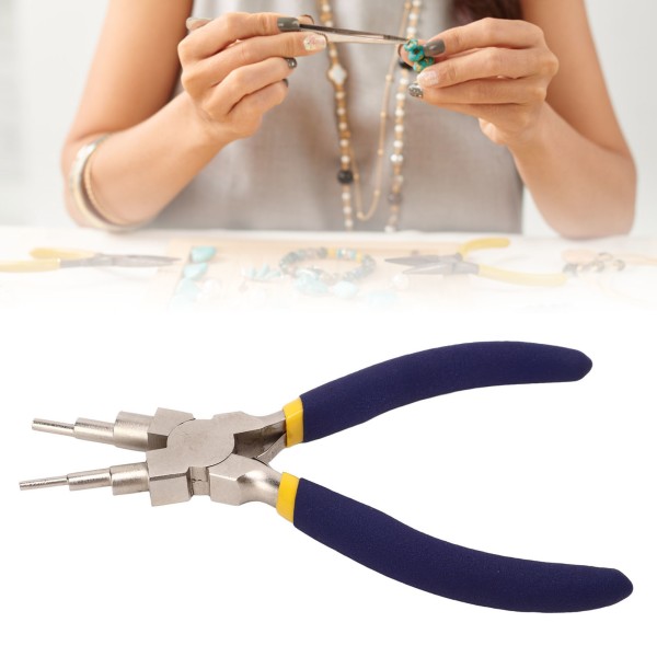 6-trinns bøyetang Multifunksjonelt ergonomisk håndtak Karbonståltrådbøyetang for å lage smykker DIY