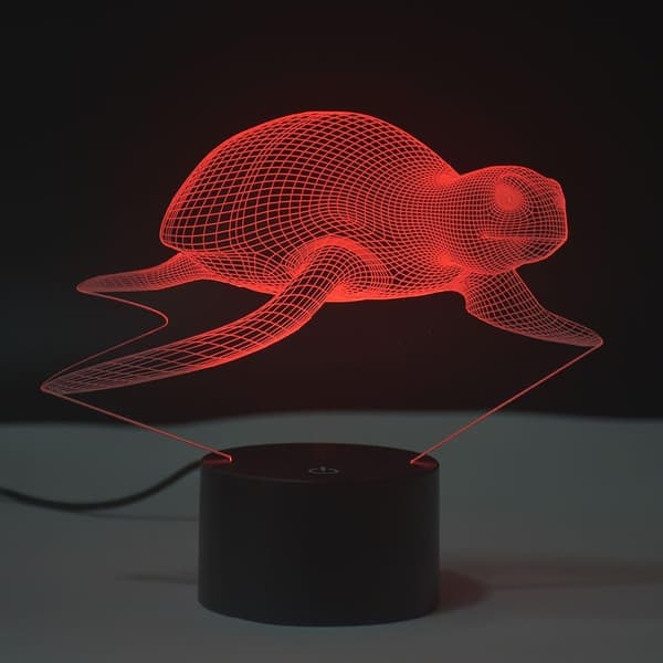 3D Natlampe Optisk Illusion Natlys 7 Farveskift