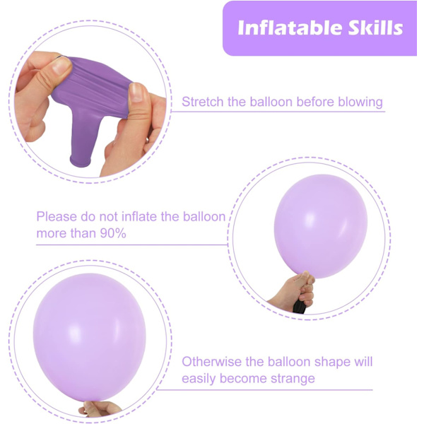 129 stk. Pastel Lilla Balloner Forskellige Størrelser 18 12 10 5 Tommer til Garlandbue, Lyse Lilla Balloner til Fødselsdag Baby Shower Køn Afsløring Bryllup Pastel Purple