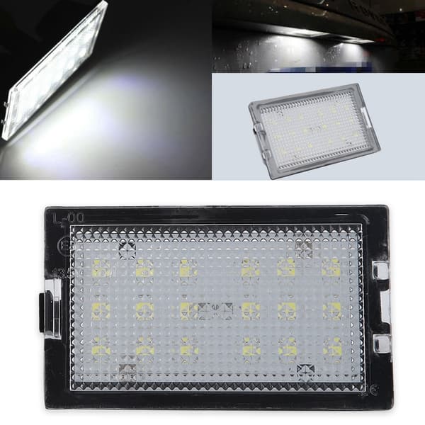 2 st 18 LED-lampor för registreringsskylt Passar Land Rover
