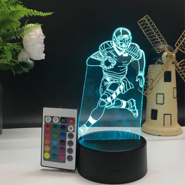 3D Illusion LED Natlampe, 16 Farver Gradvis Skiftende Touch