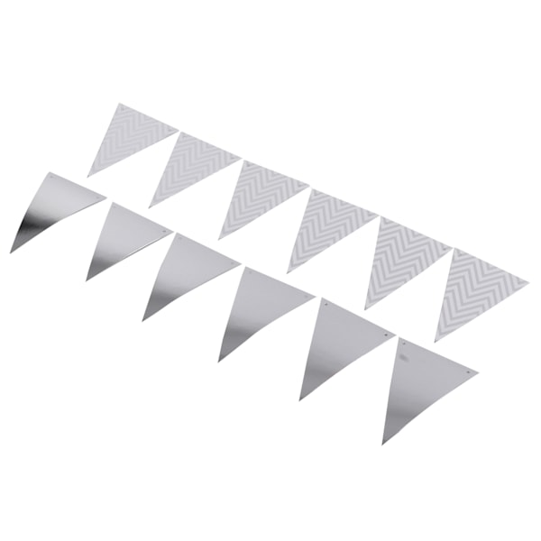 Vimpel Bröllopsrum Barnrum Födelsedagsfest Klä Upp Tillbehör Vinkad Dra Flagga Vimpel VimpelSilver