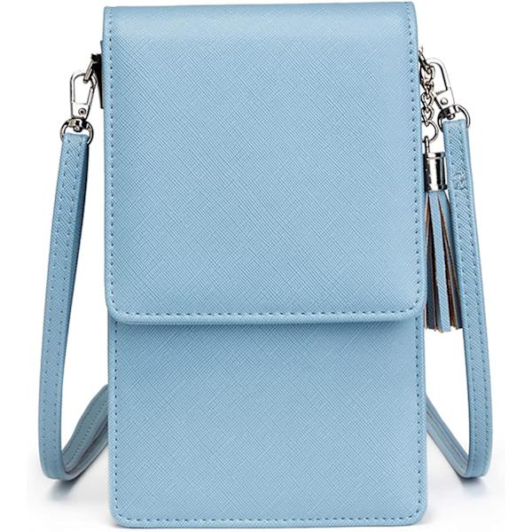 Liten crossbody-mobilväska för kvinnor, miniväska med axelrem och kreditkortsfack