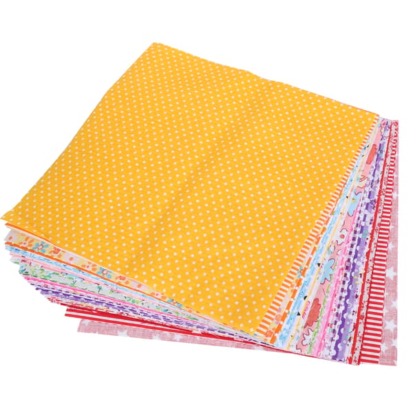 Patchworkstof 50 farver bomuld trykt DIY håndlavede sytilbehør 25 x 25 cm